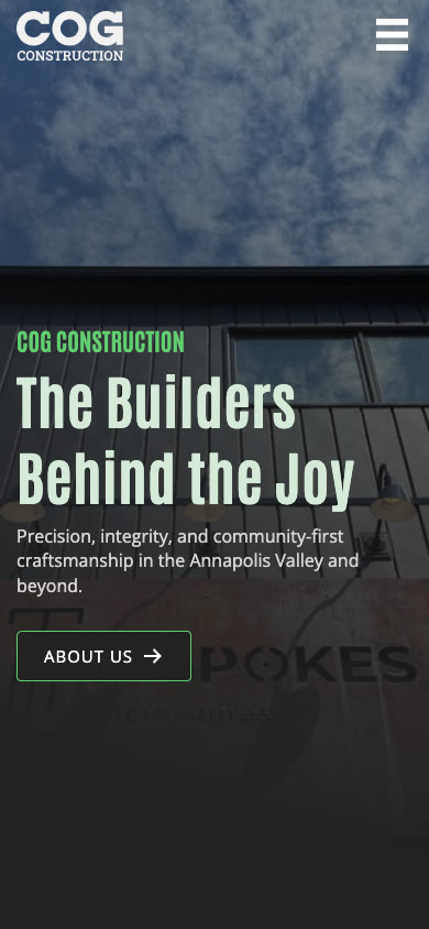 COG Construction on a phone