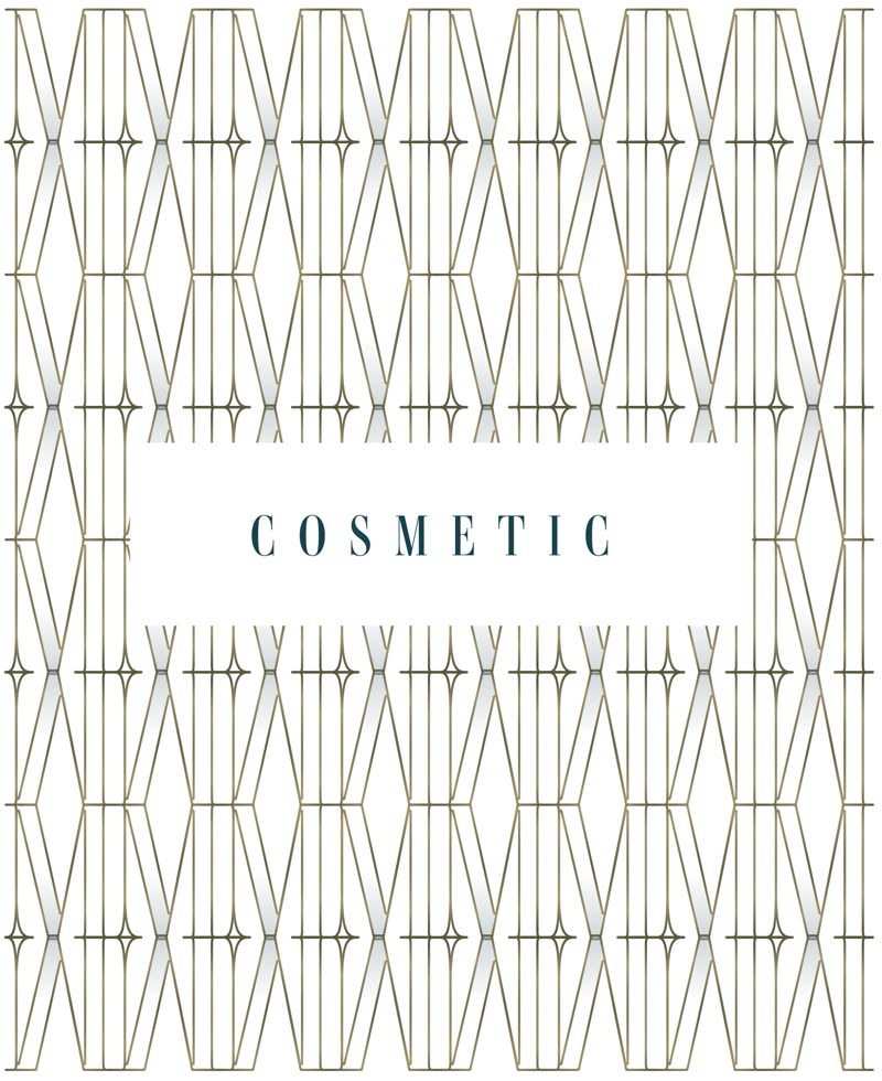 The Cosmetic division label on its own colourway of the pattern