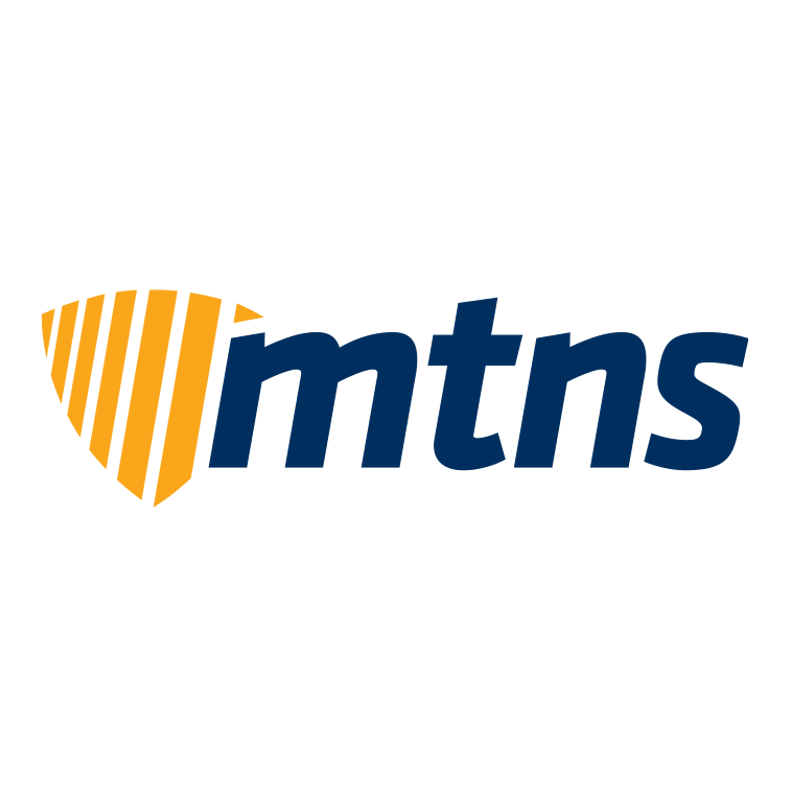 The MTNS logo: an amber shield of vertical bars beside the navy wordmark